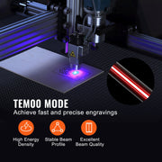 Laser Tube, 50W CO2 Laser Tube for Laser Engraver and Cutter Machine, 850 mm Length, 50 mm Diameter, Glass V952-CO2JGG50W00025GL9V9
