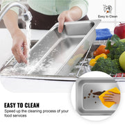 4 Pack Hotel Pan 3.7" Deep Steam Table Pan Full Size with Lid 20.8"L x 13"W Hotel Pan 22 Gauge Stainless V952-CP20X12X4YCTZ4001V0