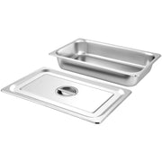 4 Pack Hotel Pan 3.7" Deep Steam Table Pan Full Size with Lid 20.8"L x 13"W Hotel Pan 22 Gauge Stainless V952-CP20X12X4YCTZ4001V0