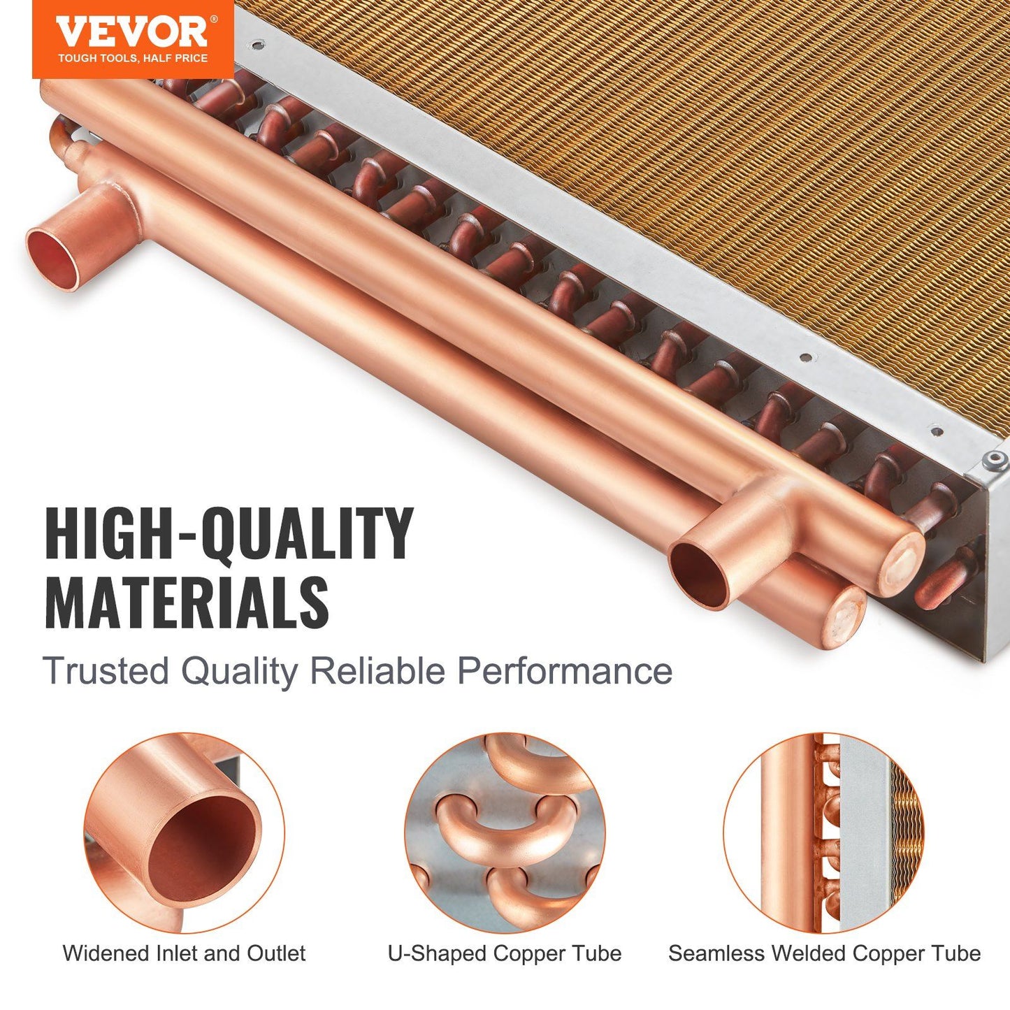 Heat Exchanger Water to Air, 18"x 20" with 3-Row 3/8" Copper Ports, 242 Aluminum Fins Heat Exchanger for V952-CPGSHRQ18200VCZ68V0