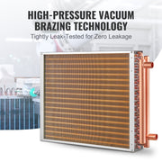 Heat Exchanger Water to Air, 18"x 20" with 3-Row 3/8" Copper Ports, 242 Aluminum Fins Heat Exchanger for V952-CPGSHRQ18200VCZ68V0