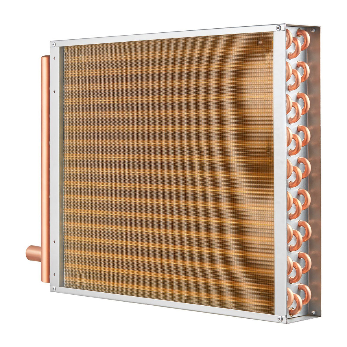 Heat Exchanger Water to Air, 18"x 20" with 3-Row 3/8" Copper Ports, 242 Aluminum Fins Heat Exchanger for V952-CPGSHRQ18200VCZ68V0
