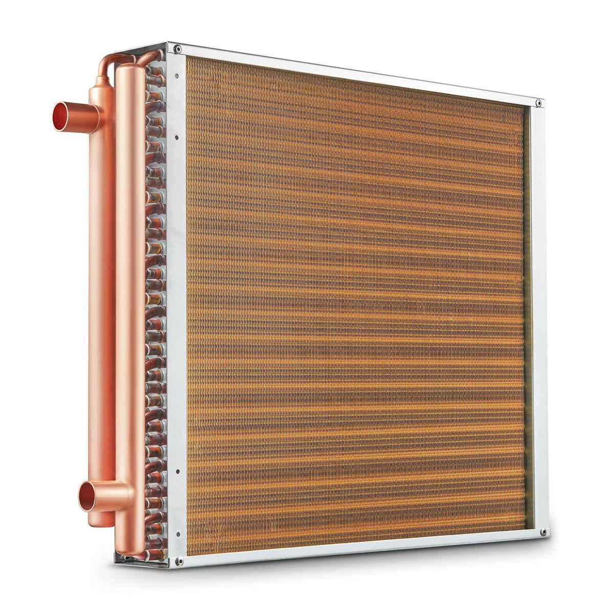 20"x 20" Heat Exchanger Water to Air 3-Row 3/8" Copper Ports 242 Fins V952-CPGSHRQ202001R9UUV0