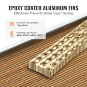 20"x 20" Heat Exchanger Water to Air 3-Row 3/8" Copper Ports 242 Fins V952-CPGSHRQ202001R9UUV0