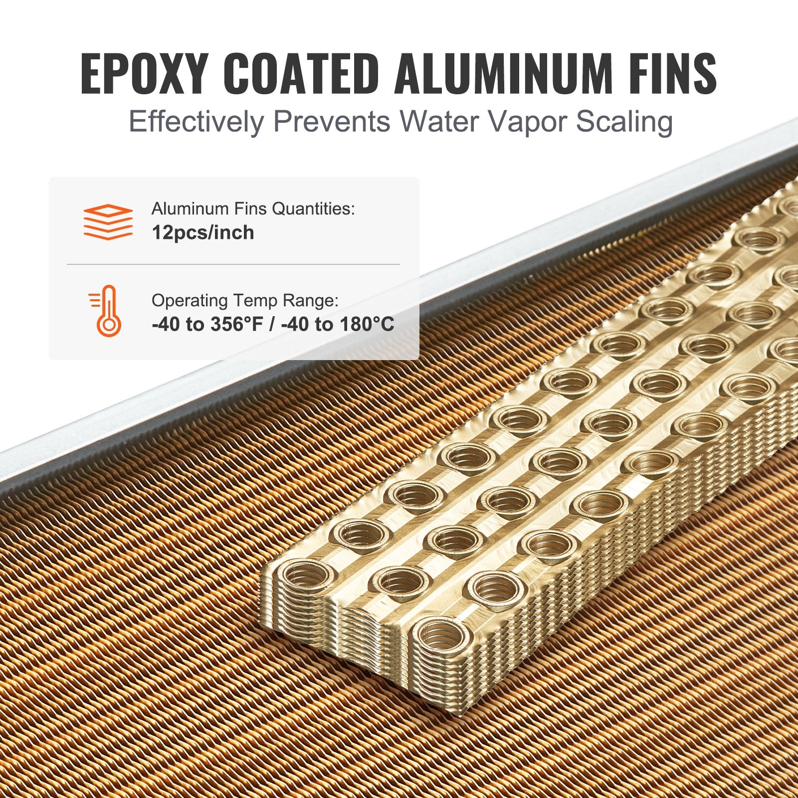 20"x 20" Heat Exchanger Water to Air 3-Row 3/8" Copper Ports 242 Fins V952-CPGSHRQ202001R9UUV0