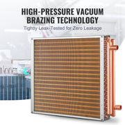 20"x 20" Heat Exchanger Water to Air 3-Row 3/8" Copper Ports 242 Fins V952-CPGSHRQ202001R9UUV0