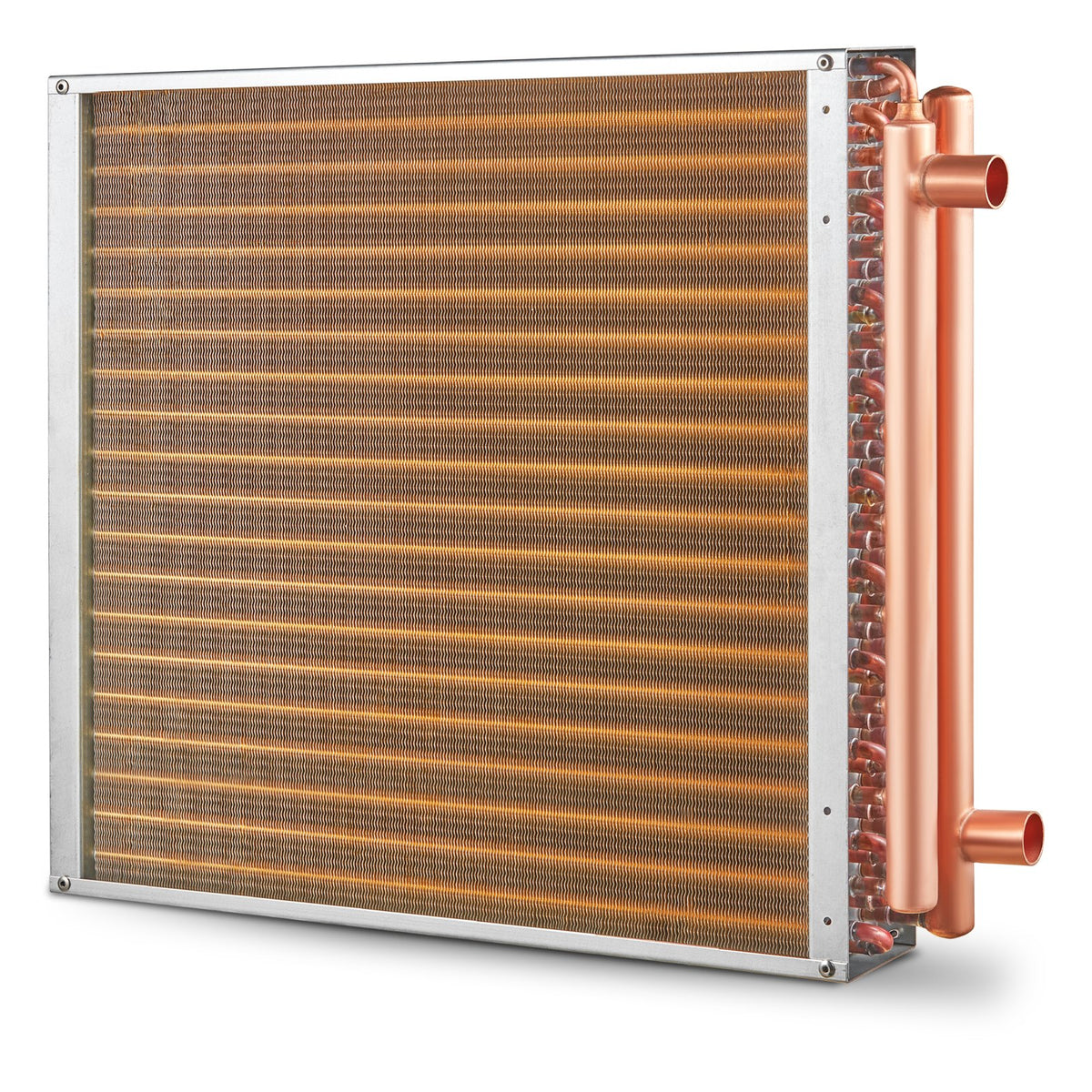 20"x 20" Heat Exchanger Water to Air 3-Row 3/8" Copper Ports 242 Fins V952-CPGSHRQ202001R9UUV0