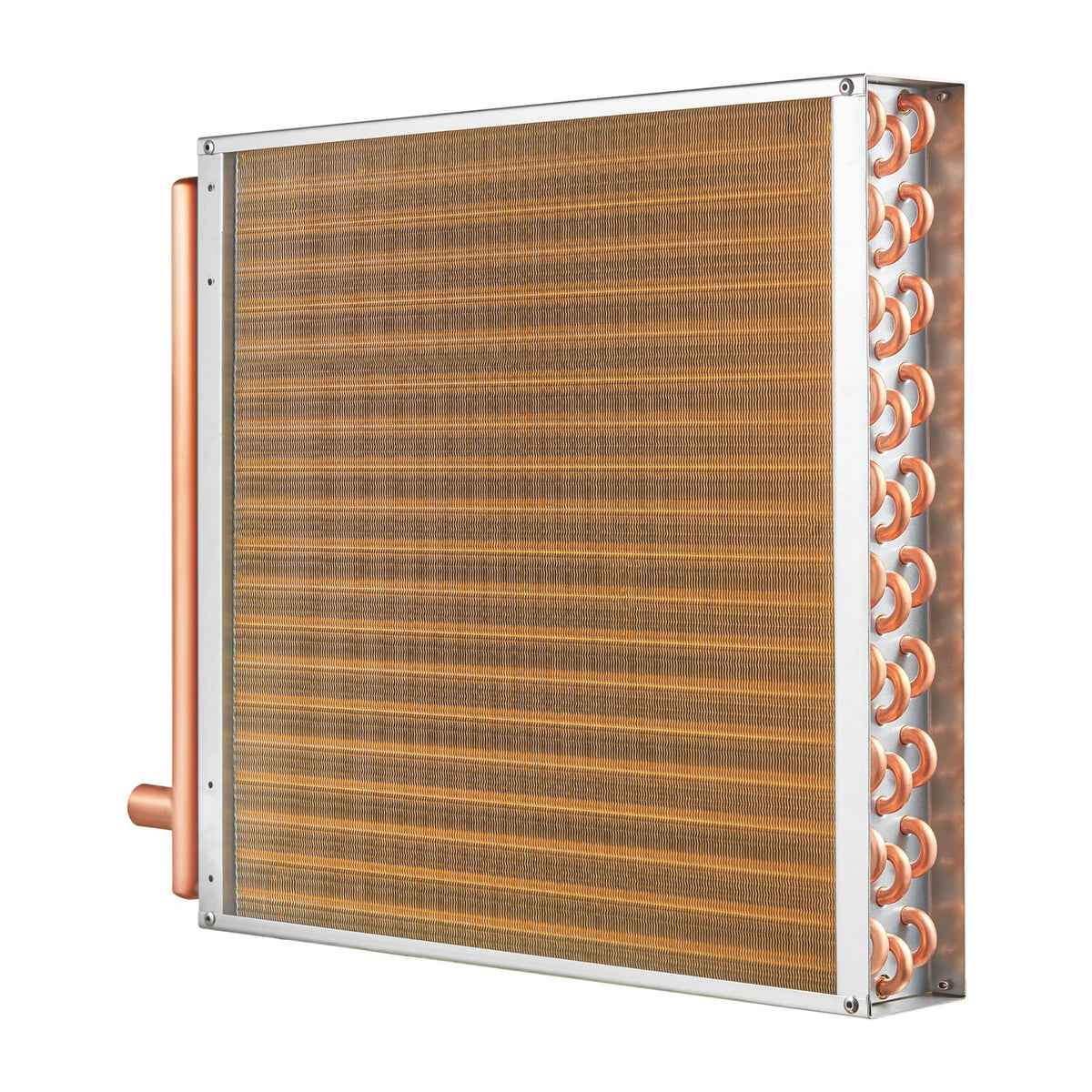 20"x 20" Heat Exchanger Water to Air 3-Row 3/8" Copper Ports 242 Fins V952-CPGSHRQ202001R9UUV0