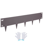 Steel Landscape Edging, 5-pack Steel Garden Edging Borders, 39" L x 5" H Strips, Hammer-in Edging Border, V952-CPPZ5INCH162R3IS3V0