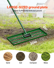 Lawn Leveling Rake, 30"x10" Level Lawn Tool, Heavy-duty Lawn Leveler with 78" Steel Extended Handle, Yard V952-CPPZP1030000Q4VM8002V0
