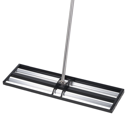 Updated Lawn Leveling Rake with Roller, 30" x 10" Stainless Steel Lawn Leveler with 83.9" Adjustable Handle, V952-CPPZPEKGLK104T4UG002V0