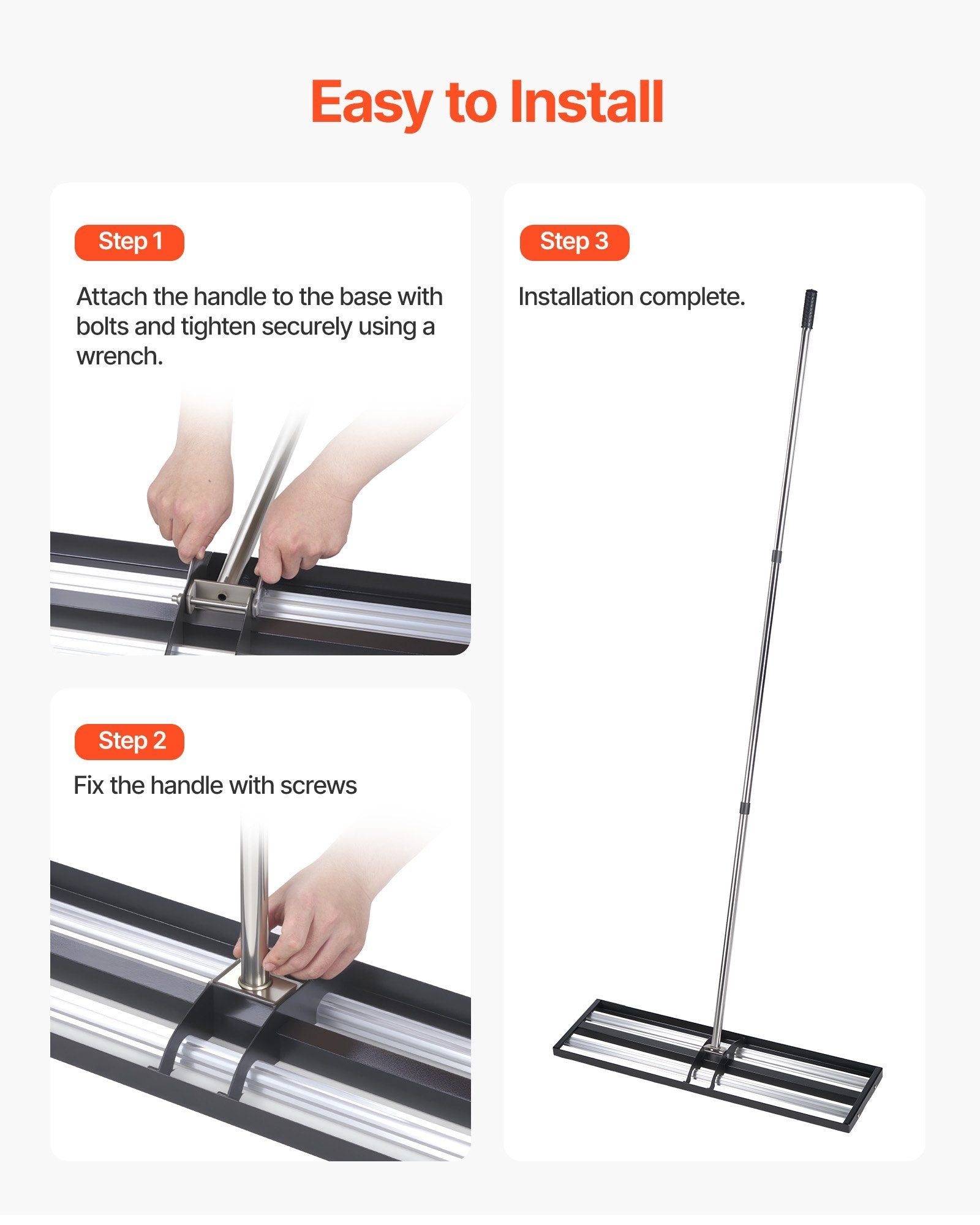 Updated Lawn Leveling Rake with Roller, 30" x 10" Stainless Steel Lawn Leveler with 83.9" Adjustable Handle, V952-CPPZPEKGLK104T4UG002V0