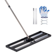 Updated Lawn Leveling Rake with Roller, 30" x 10" Stainless Steel Lawn Leveler with 83.9" Adjustable Handle, V952-CPPZPEKGLK104T4UG002V0