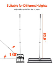 254 x 762 mm Lawn Leveling Rake with 2130 mm Adjustable Handle for Yard Garden V952-CPPZPEKGLK104T4UGV0