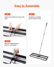 254 x 762 mm Lawn Leveling Rake with 2130 mm Adjustable Handle for Yard Garden V952-CPPZPEKGLK104T4UGV0