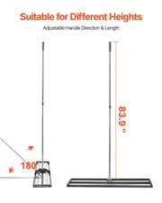254 x 1219 mm Lawn Leveling Rake with 2130 mm Adjustable Handle for Yard Garden V952-CPPZPEKGLK10BJFKJV0
