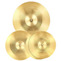 Cymbal Pack, 3 Pieces Cymbals for Drum Set, Alloy Cymbals Drum Set Includes 35.5 cm Hi-Hats, 40 cm Crash, V952-CPTZCPTZ3ZXGGQ223001V0