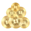 Cymbal Pack, 6 Pieces Cymbals for Drum Set, Alloy Cymbals Drum Set Includes 35.5 cm Hi-Hats, 40 cm Crash, V952-CPTZCPTZ5ZXGBITH1001V0