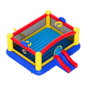 Inflatable Bounce House, Outdoor High Quality Playhouse Trampoline, Jumping Bouncer with Blower, Slide, and V952-CQCBBHYC2021Z5HY3V3