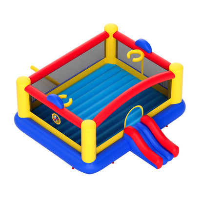 Inflatable Bounce House, Outdoor High Quality Playhouse Trampoline, Jumping Bouncer with Blower, Slide, and V952-CQCBBHYC2021Z5HY3V3