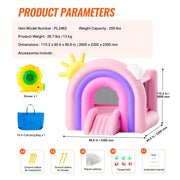 Inflatable Bounce House, Indoor Outdoor Playhouse Trampoline, Kid Jumping Bouncer with Blower, Slide, Storage V952-CQCBBHYC6PFMU2TRRV3