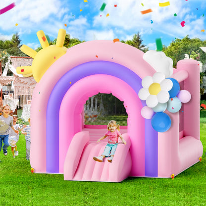 Inflatable Bounce House, Indoor Outdoor Playhouse Trampoline, Kid Jumping Bouncer with Blower, Slide, Storage V952-CQCBBHYC6PFMU2TRRV3