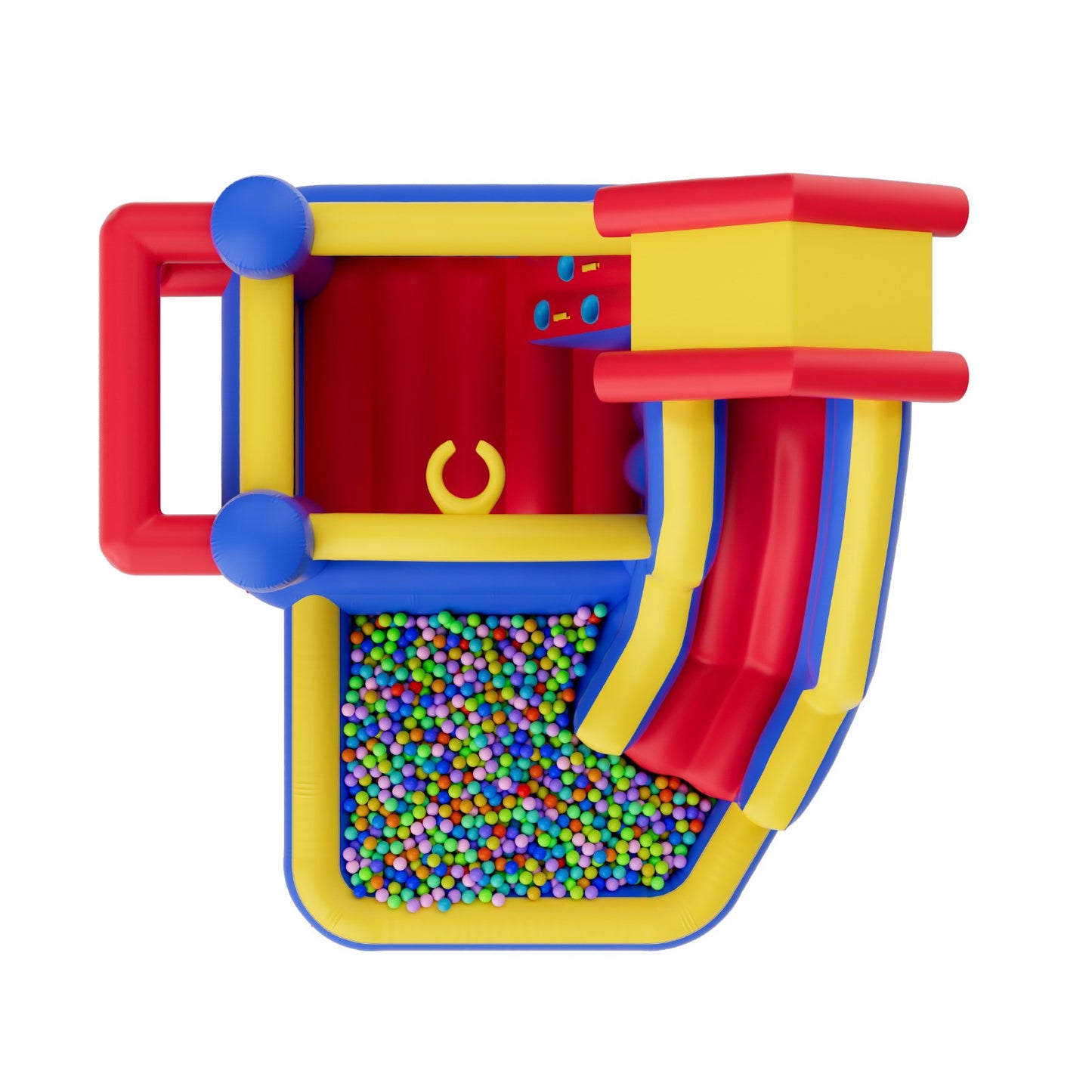 Inflatable Bounce House, Outdoor High Quality Playhouse Trampoline, Jumping Bouncer with Blower, Slide, and V952-CQCBBHYC910PNGK5GV3