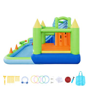 Inflatable Bounce House, 3.4 x 3.74 x 2.13 m Inflatable Bounce House Water Slide, Bouncer Castle with Castle V952-CQCBKWSLXSCG0IQ90001V3