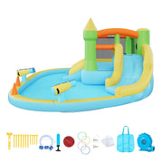 Inflatable Bounce House, 3.82 x 3.98 x 1.97 m Inflatable Bounce House Water Slide, Bouncer Castle with Castle V952-CQCBKWSLXSCXQDNIX001V3
