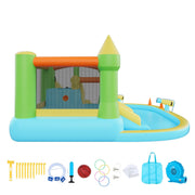 Inflatable Bounce House, 3.82 x 3.98 x 1.97 m Inflatable Bounce House Water Slide, Bouncer Castle with Castle V952-CQCBKWSLXSCXQDNIX001V3
