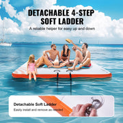 Inflatable Floating Dock, 10 x 10FT Inflatable Dock Platform, Non-Slip Water Floating Dock Mat with Portable V952-CQFT10X6FTBJGZ8S7V0