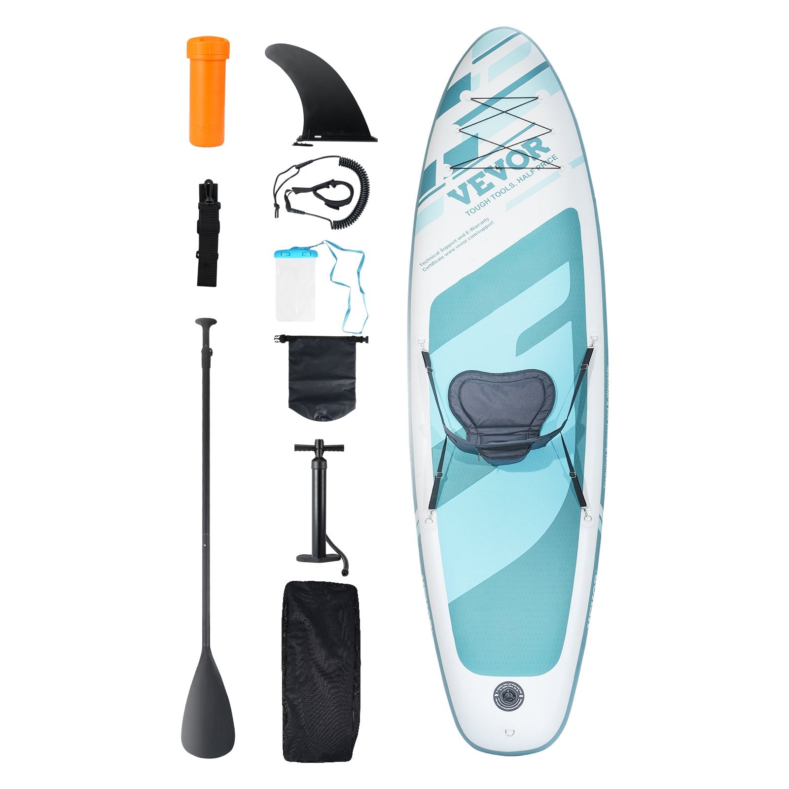 Inflatable Stand Up Paddle Board, 152 mm SUP Paddleboard with Removable Kayak Seat, Board Accessories, Pump, V952-CQJBDZYKDZYKM6UX7V0