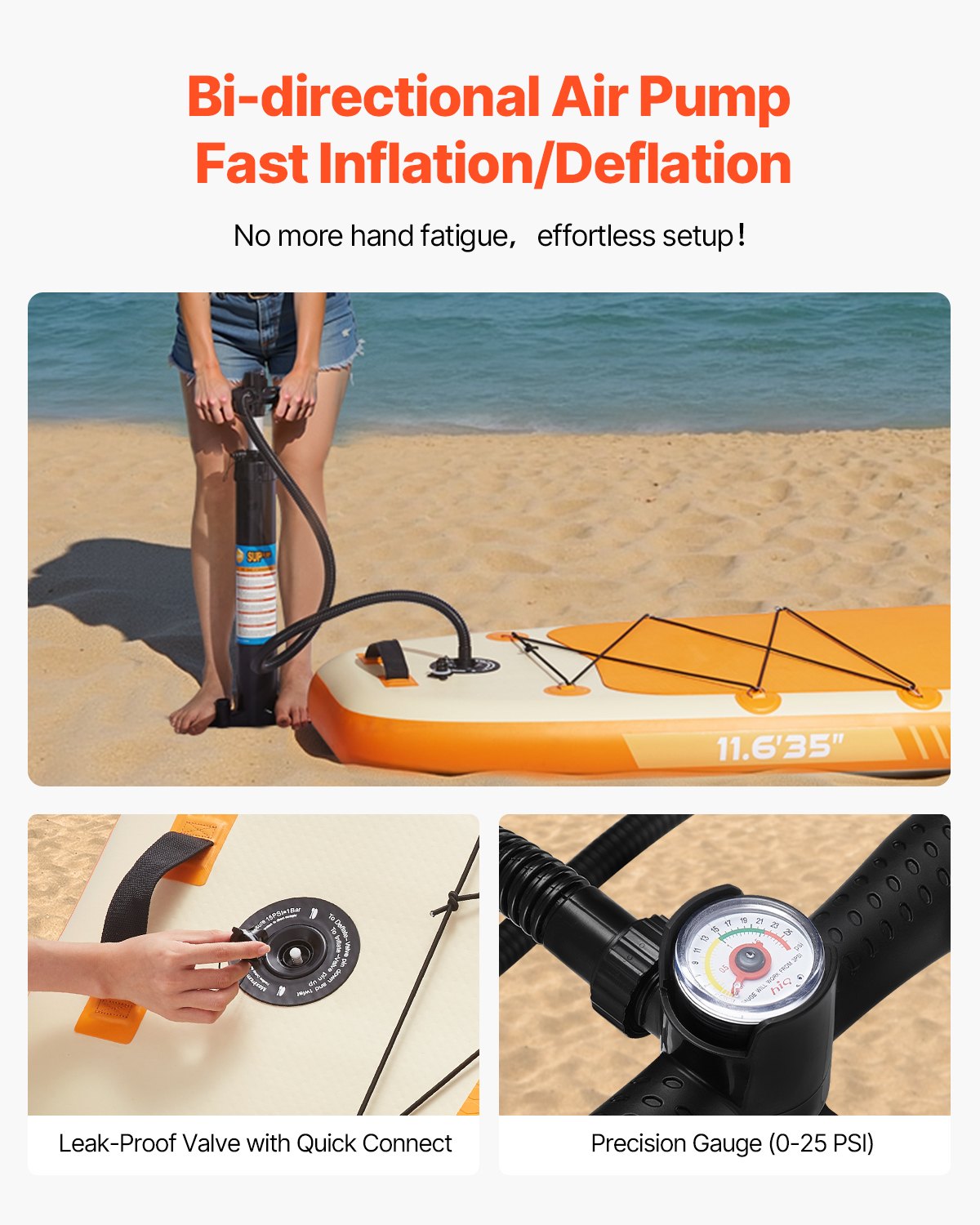 Inflatable Stand Up Paddle Board, 3.53m x 89cm x 15cm Wide Ultra-Light SUP Paddleboard, All Accessories V952-CQJBPTK116FTSGCXH001V0