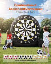 Inflatable Soccer Dart Board, over 2.5 m High Giant Soccer Dart Board with 9 Kick Balls & Air Pump, 2-Minutes V952-CQJXZQFB25MMNUSSW001V3