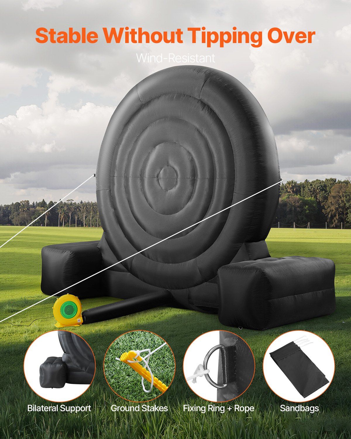 Inflatable Soccer Dart Board, over 2.5 m High Giant Soccer Dart Board with 9 Kick Balls & Air Pump, 2-Minutes V952-CQJXZQFB25MMNUSSW001V3