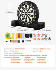 Inflatable Soccer Dart Board, over 2.5 m High Giant Soccer Dart Board with 9 Kick Balls & Air Pump, 2-Minutes V952-CQJXZQFB25MMNUSSW001V3