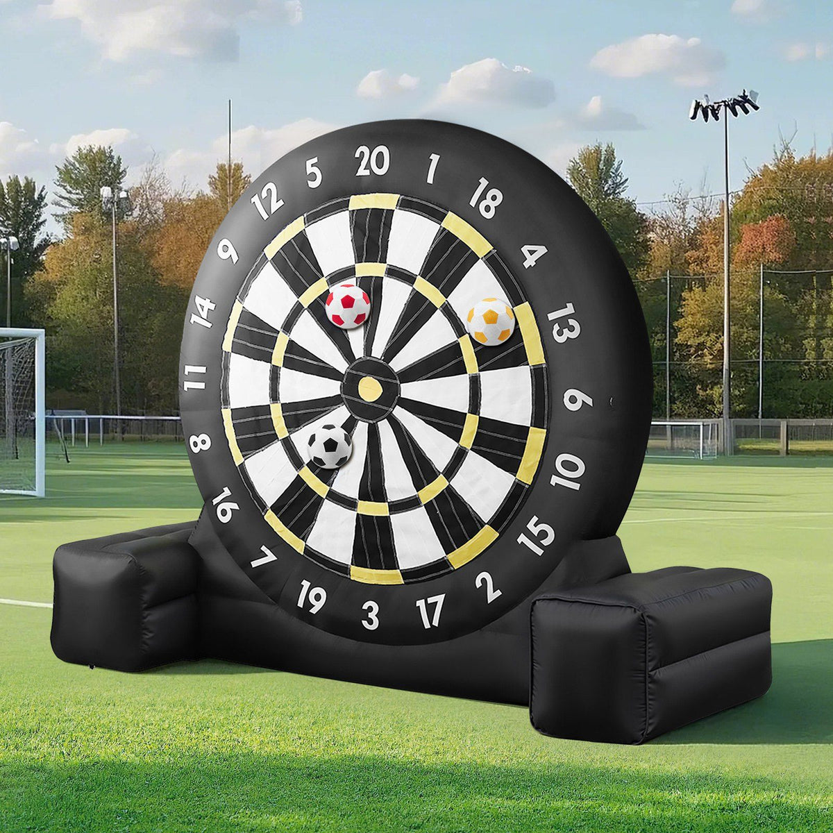 Inflatable Soccer Dart Board, over 2.5 m High Giant Soccer Dart Board with 9 Kick Balls & Air Pump, 2-Minutes V952-CQJXZQFB25MMNUSSW001V3