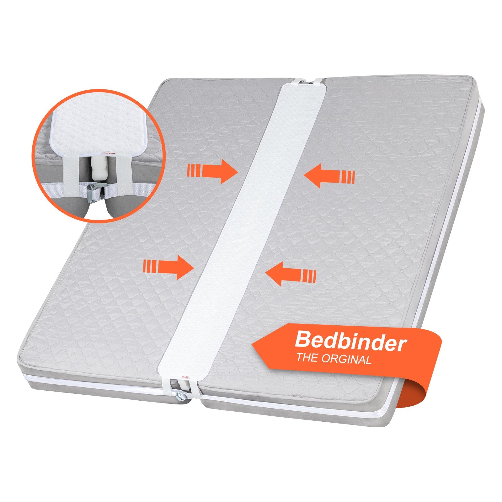 Bed Bridge King Bed Converter Kit Metal Buckle and Storage Bag 75"L x 10"W V952-CQL75W10INCH8JTJSV0