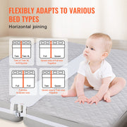 Bed Bridge King Bed Converter Kit Metal Buckle and Storage Bag 75"L x 10"W V952-CQL75W10INCH8JTJSV0