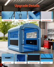 Inflatable Paint Booth, 3 x 2.5 x 2.5 m, Inflatable Spray Booth with 550W Powerful Blower and Air Filter V952-CQSPQF108585RHWTN001V3