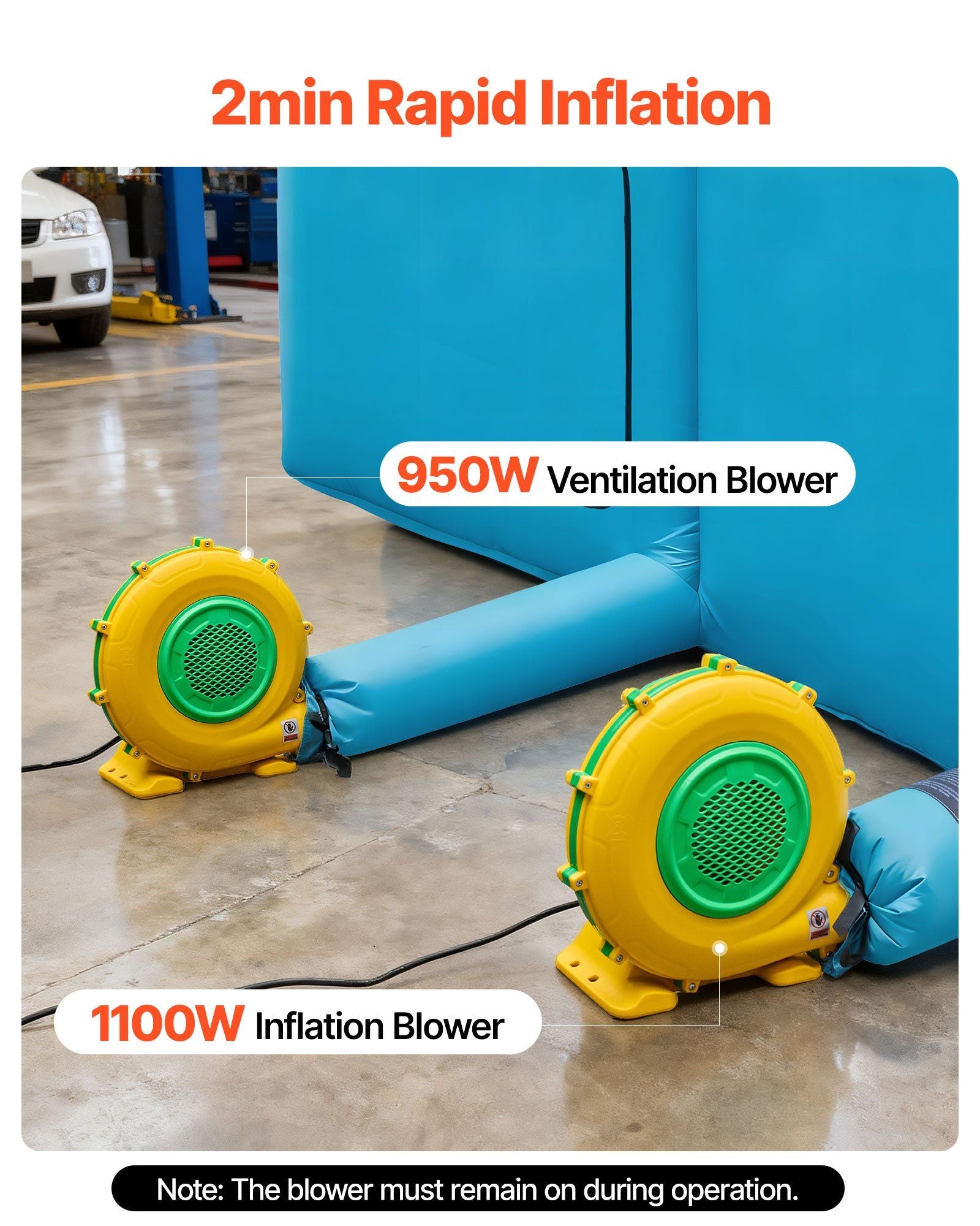 Inflatable Paint Booth, 10 x 6 x 4 m, Inflatable Spray Booth with 950W and 1100W Blowers and Air Filter V952-CQSPQF332013DWJNH001V3