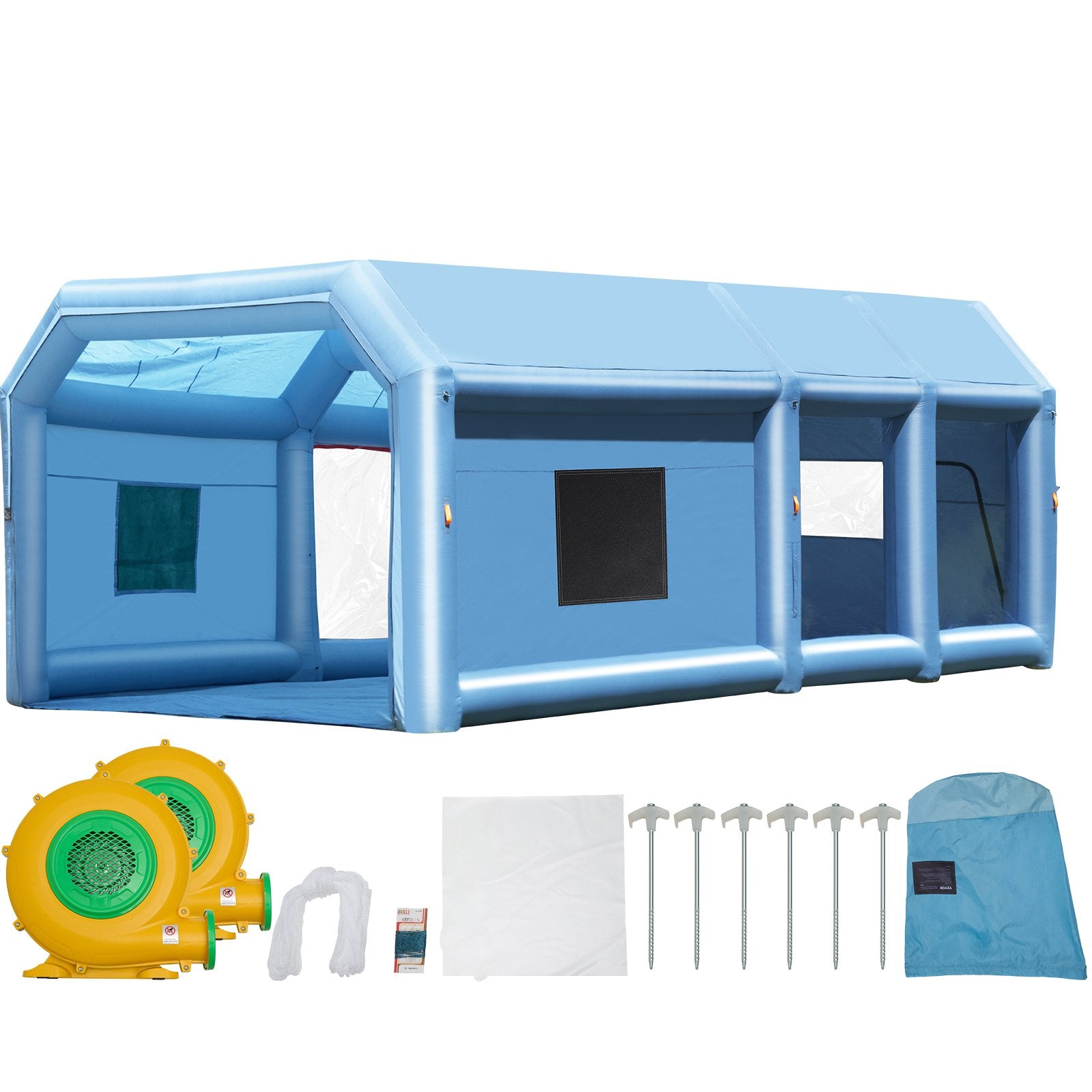 Inflatable Paint Booth 26.2x14.8x9.8ft Inflatable Spray Booth 950W+750W V952-CQSPQFLSKCGLK7J8AV3
