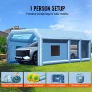 Inflatable Paint Booth, 32.8 x 21 x 14.8 ft Inflatable Spray Booth, with 1100W+750W Powerful Blowers and Air V952-CQSPQFLSKCGLKJFV4V3