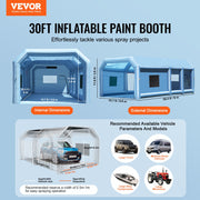Inflatable Paint Booth 29.5x15.7x11.8ft Inflatable Spray Booth 950W+750W V952-CQSPQFLSKCGLKV62LV3