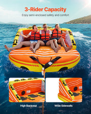 Towable Tube for Boating, 1-3 Riders Inflatable Boat Tubes and Towables, 510lbs Water Sport Towable Tube for V952-CQTL2SFDX3R0W43OPV0