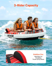 Towable Tube for Boating, 3 Riders Inflatable Boat Tubes and Towables, 231 kg Capacity Water Sport Towable V952-CQTL3PDDX3RH9FY22001V0