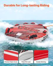 Towable Tube for Boating, 3 Riders Inflatable Boat Tubes and Towables, 231 kg Capacity Water Sport Towable V952-CQTL3PDDX3RH9FY22001V0