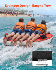 Towable Tube for Boating, 3 Riders Inflatable Boat Tubes and Towables, 231 kg Capacity Water Sport Towable V952-CQTL3PDDX3RH9FY22001V0