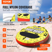Towable Tube for Boating, 1-3 Riders Inflatable Boat Tubes and Towables, 510 lbs, 63" Round Water Sport V952-CQTLPDYX3R000A9FSV0