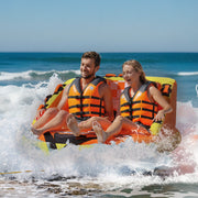 Towable Tube for Boating, 1-2 Riders Inflatable Towable Tubes with Deck Seats and Backrest, 340 lbs Water V952-CQTLSFDX2R00U07GEV0